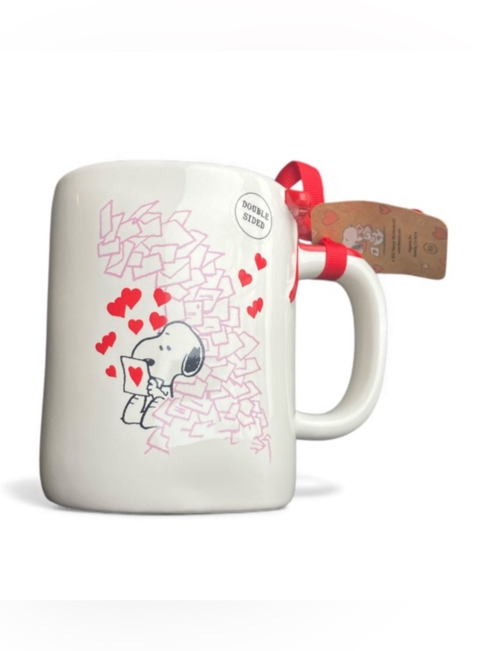 NEW Rae Dunn x Peanuts Snoopy BE MINE Valentine's Day Mug Love Letters Hearts